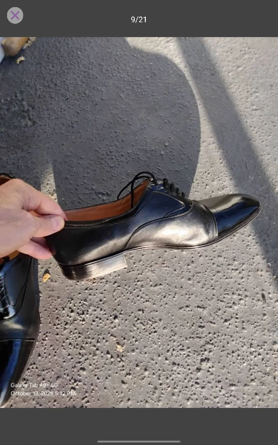 $10  ~ Men's dress shoes in real leather with real leather sole. image indicator(6)