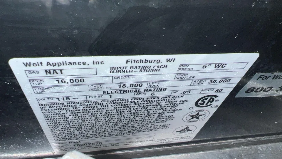 Wolf 30in Stainless steel gas stove image indicator(4)