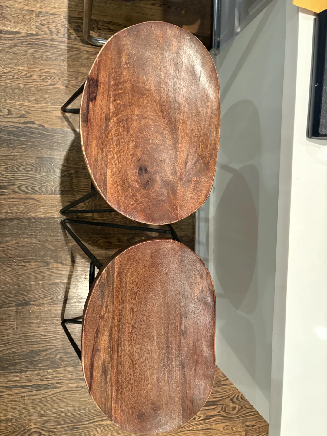 Set of 2 Wood & Metal Bar Stools - photo 2