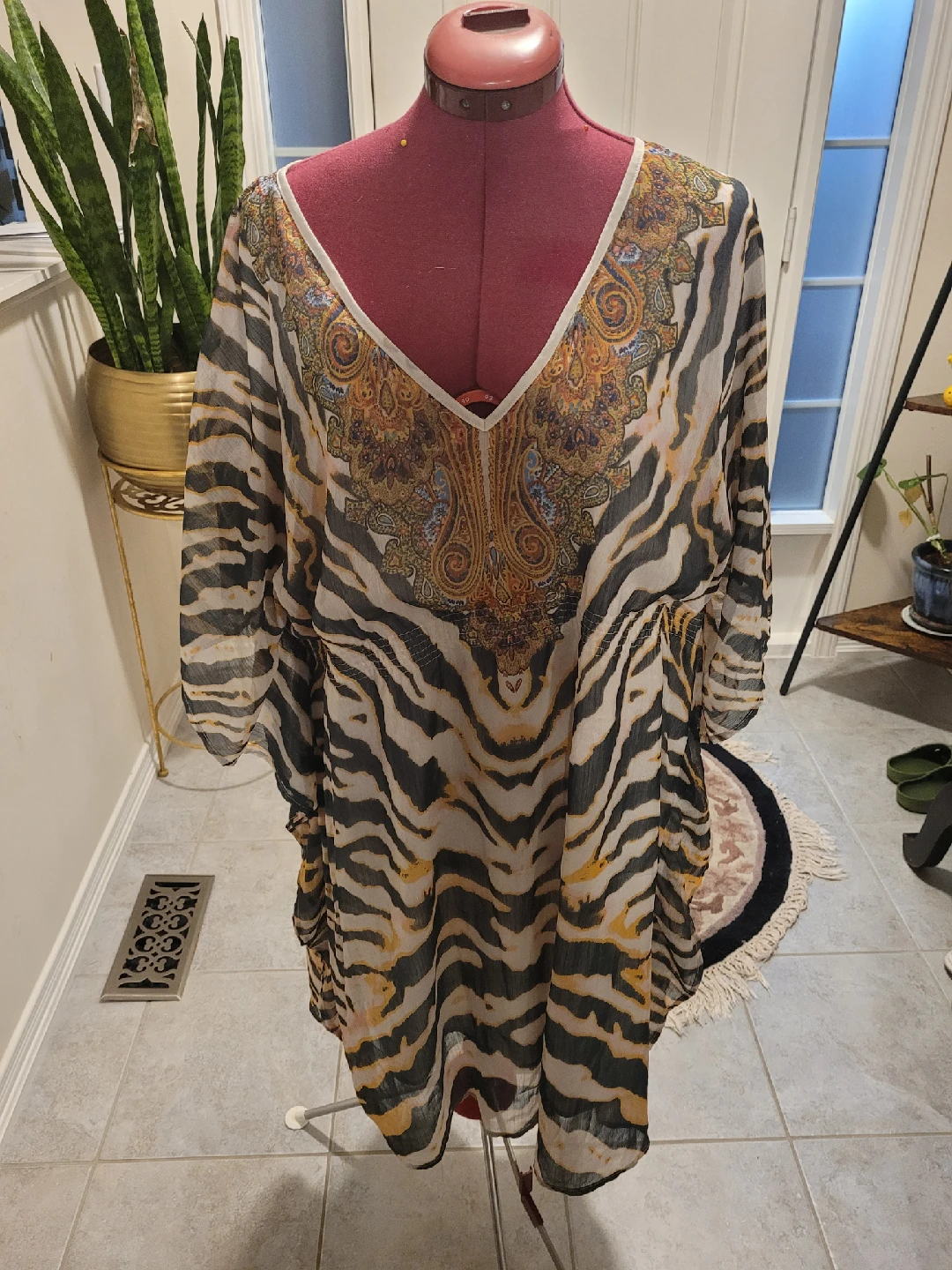 Animal Print Cover-Up Dress