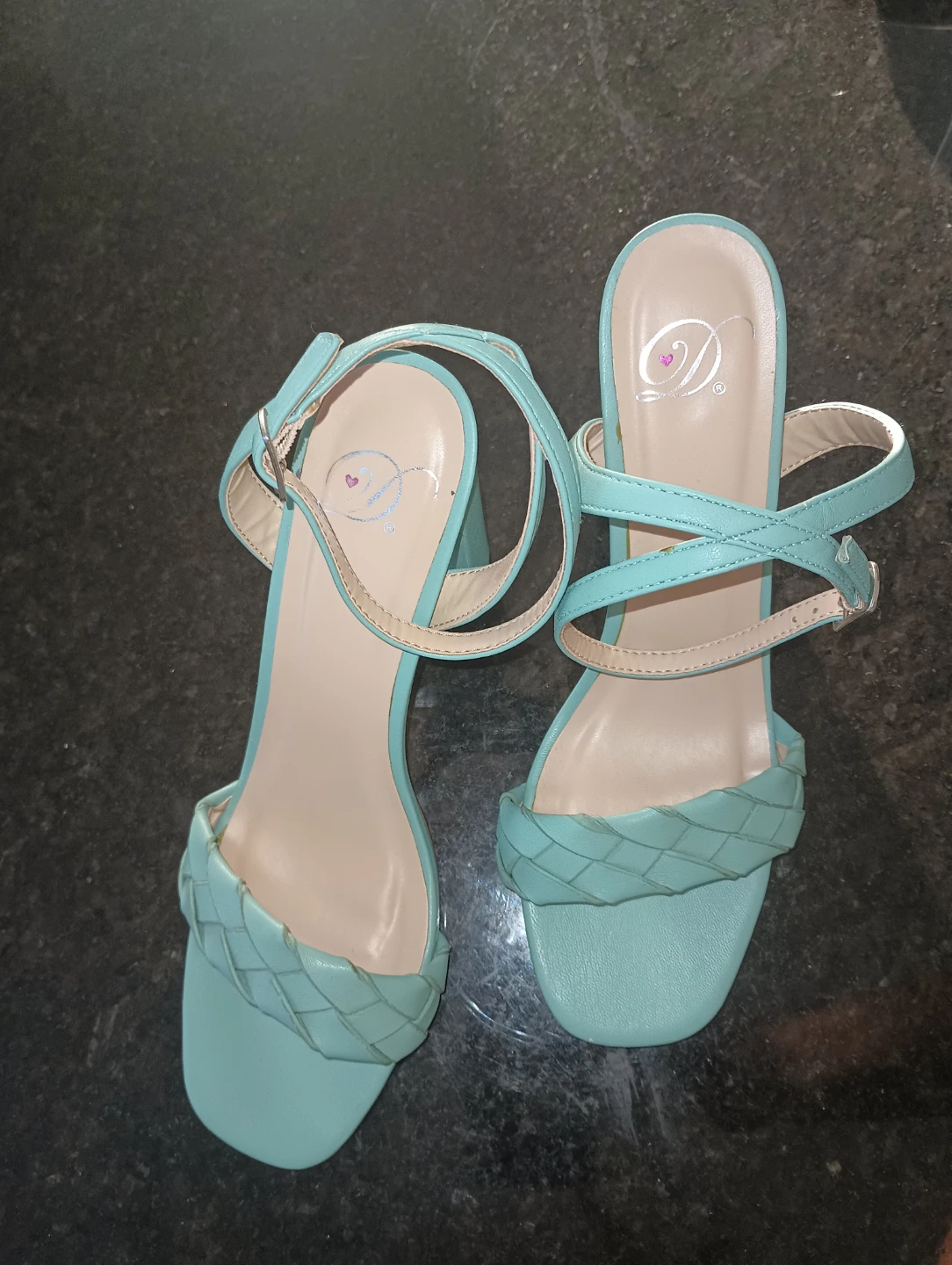 DREAM PAIRS Turquoise Woven Heels - photo 2