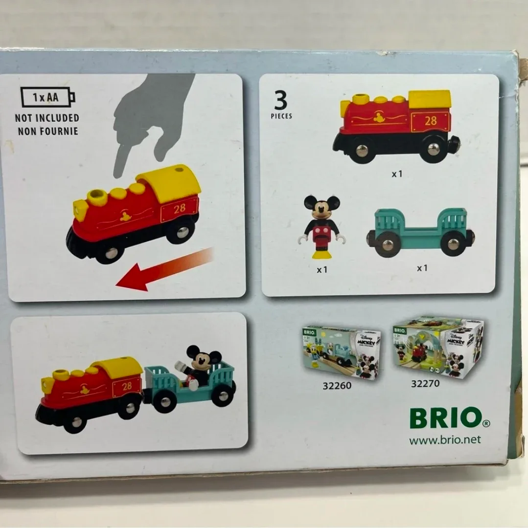 BRIO Disney Mickey Mouse Battery Train - New in Box image indicator(10)