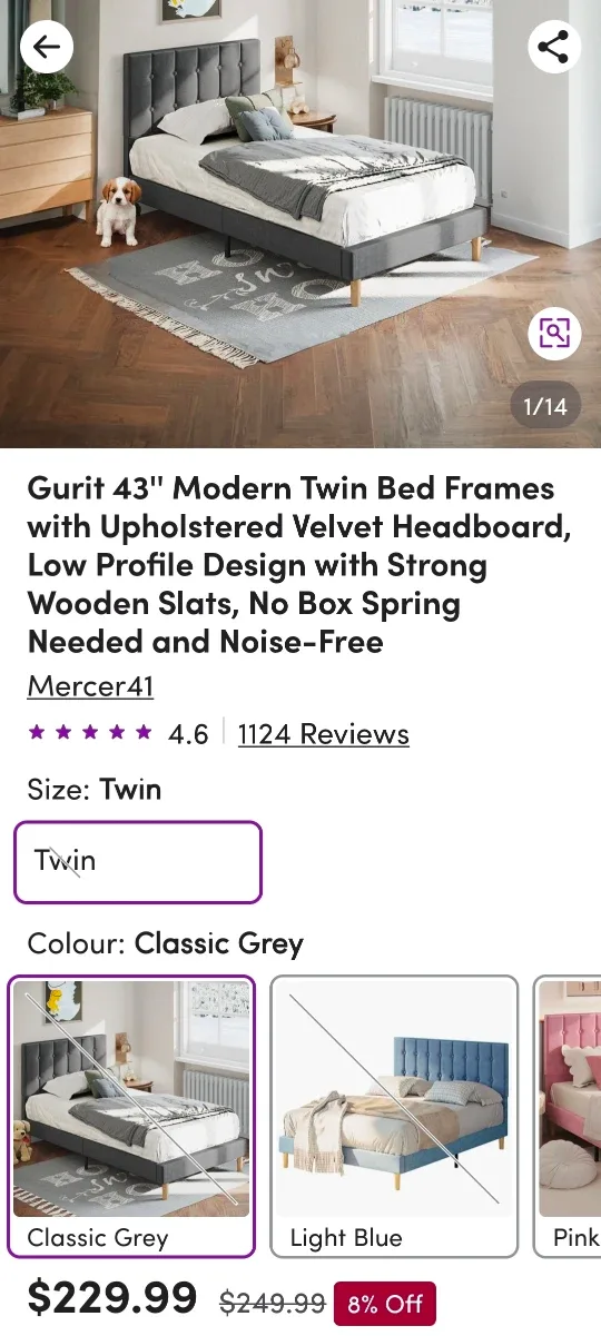 Queen Size Upholstered Platform Bed image indicator(9)