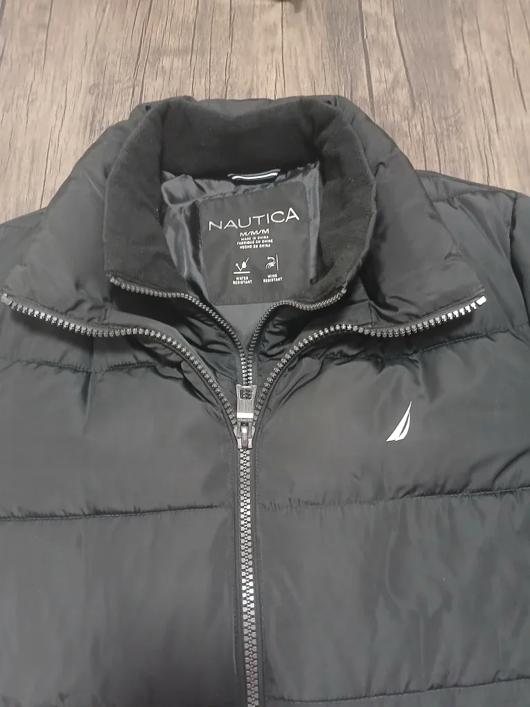 Nautica Black Puffer Jacket - Size M image indicator(2)