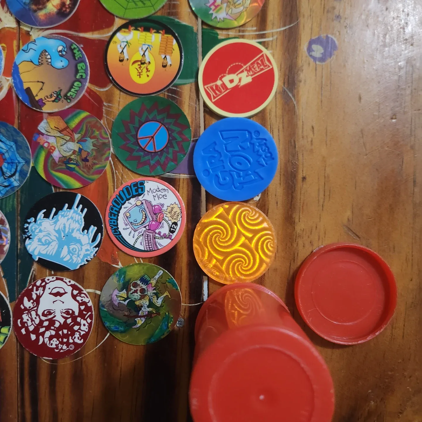 90s Pogs Lot -  56 Milkcaps and 3 Slammer image indicator(5)