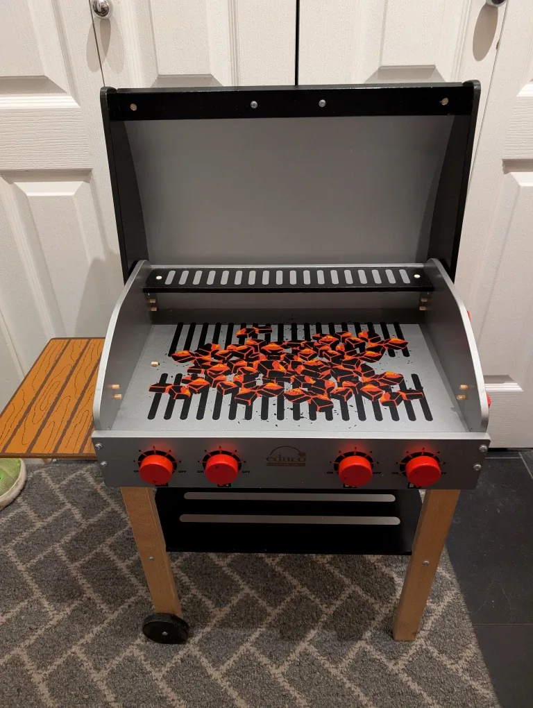 Kids Wooden Play BBQ image indicator(2)