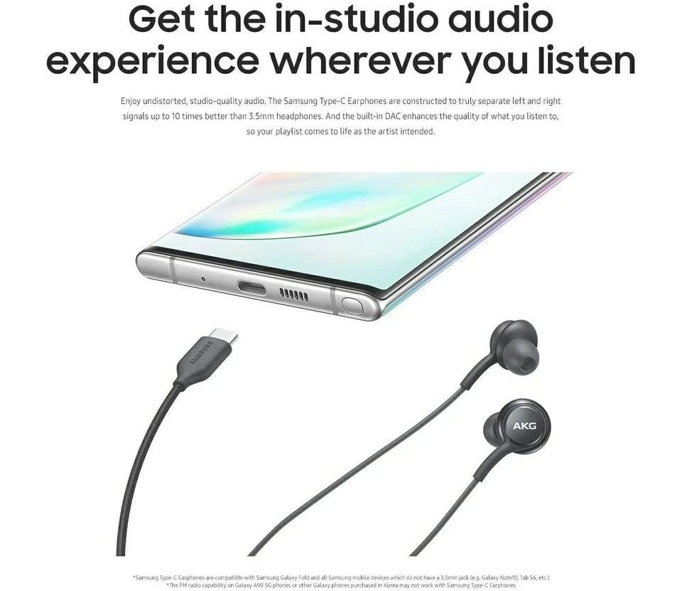 Samsung EO-IC100BBEGUS Corded Type-C Earphones, Black - photo 3