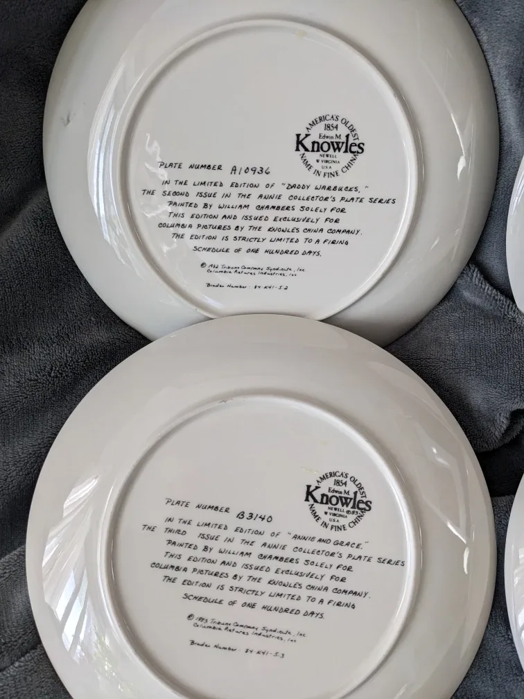 Knowles Annie Collector Plates - Set of 7 image indicator(9)