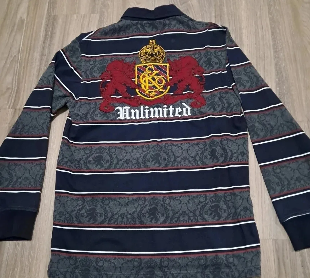 Ecko Unlimited Striped Long Sleeve Polo Shirt image indicator(2)