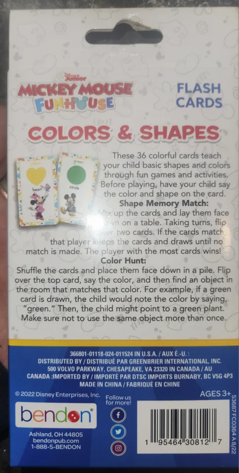 MINNIE AND MICKEY MOUSE 36 FLASH CARDS image indicator(2)