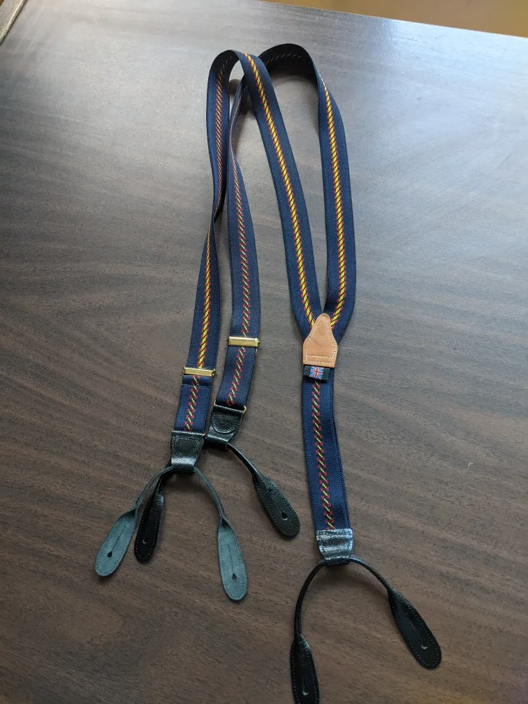 Suspenders - Navy with Union Jack