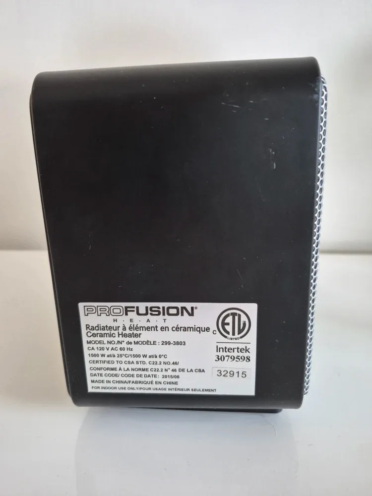 ProFusion Ceramic Heater - Model 299-3803 image indicator(2)
