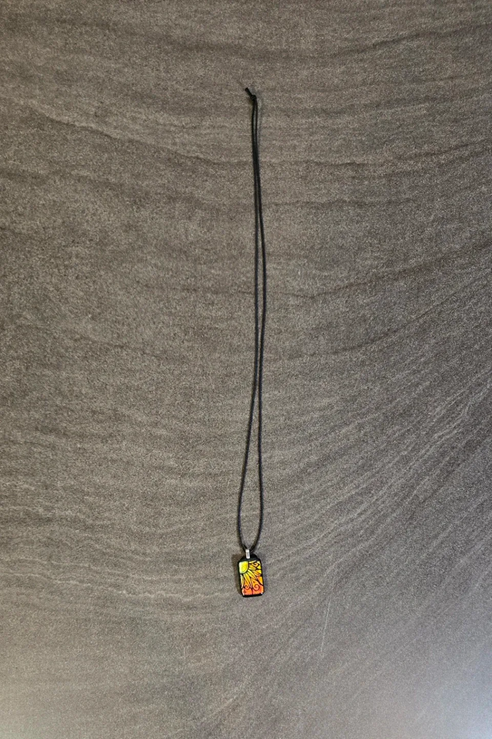 Handmade Fused Dichroic Glass Pendant Necklace image indicator(2)