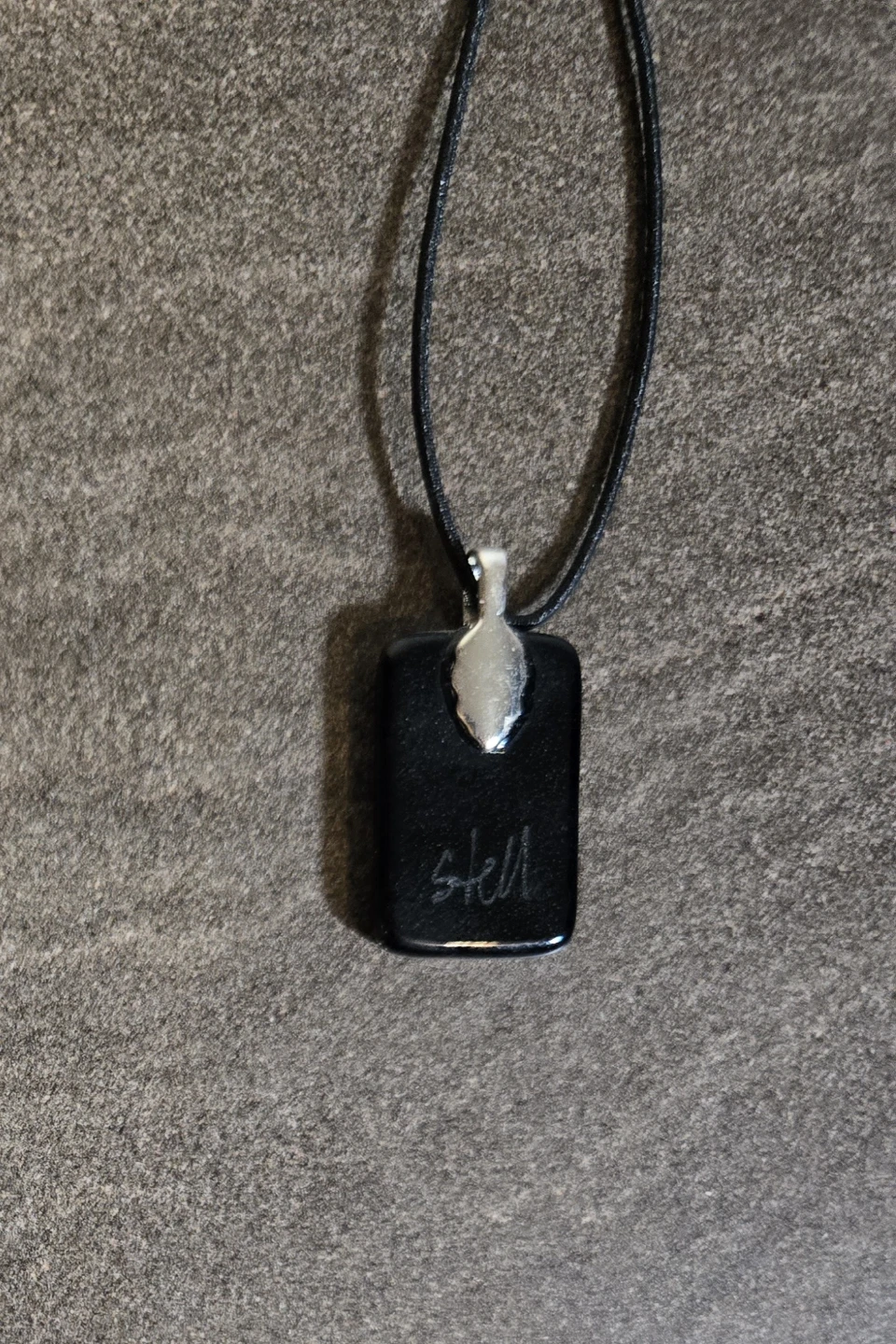 Handmade Fused Dichroic Glass Pendant Necklace - photo 3