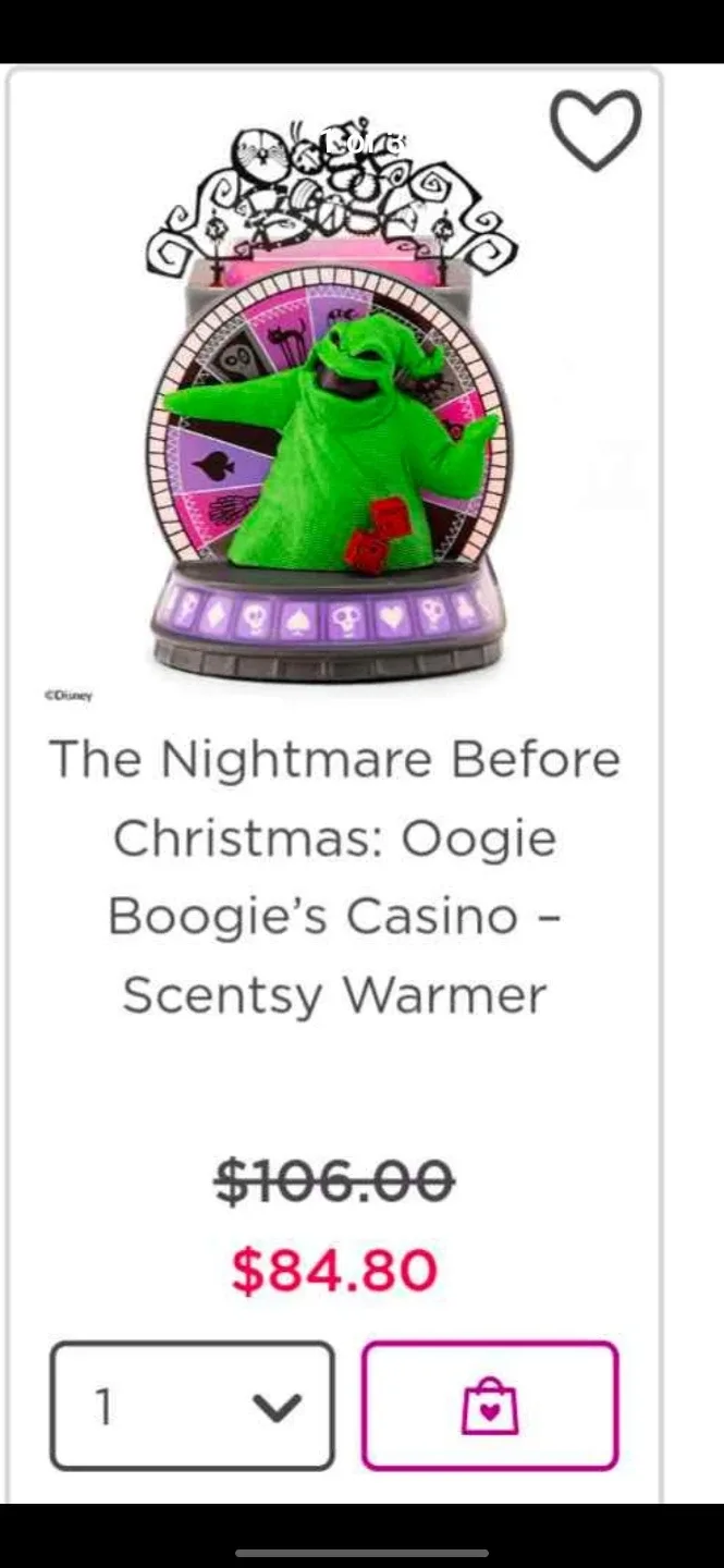 New Scentsy Nightmare Before Christmas Oogie Boogie Warmer 🥕