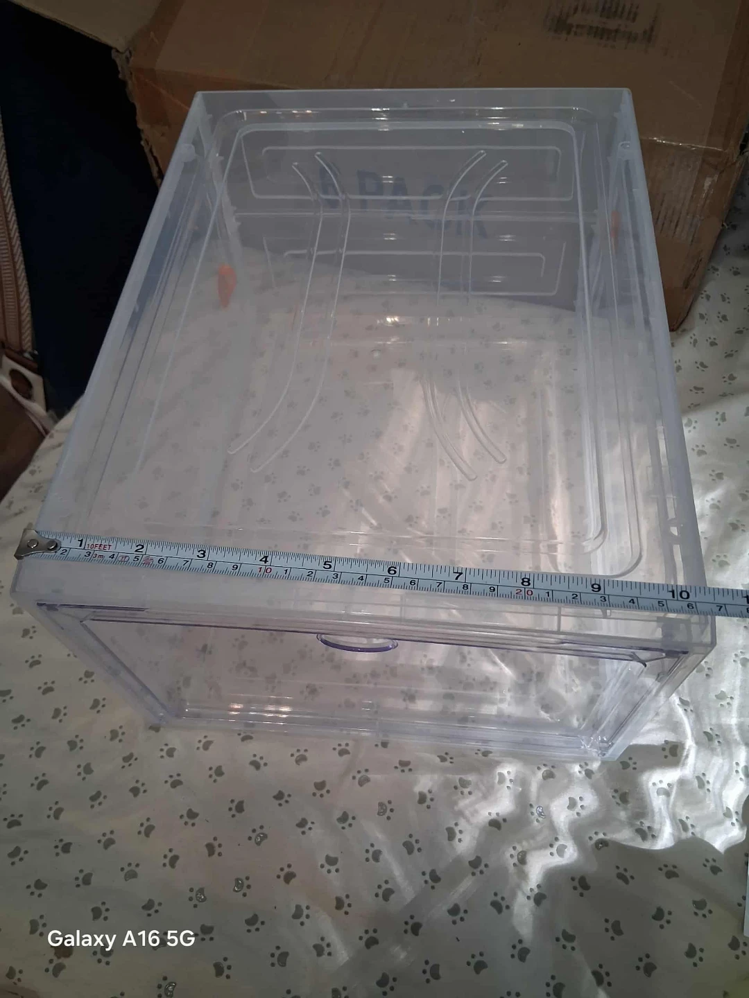 Clear Stackable Shoe Storage Box, Size 11 US - photo 4