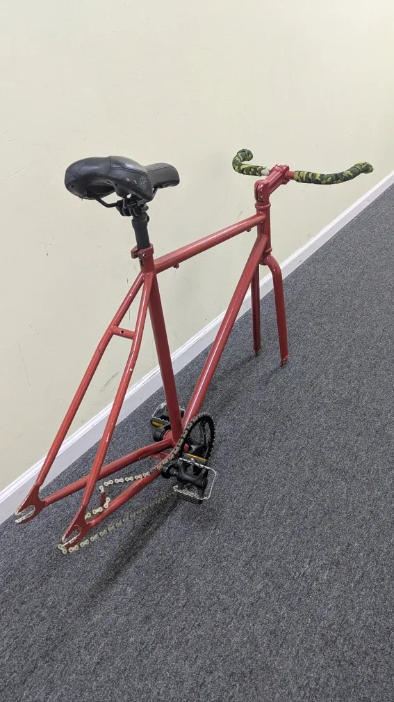 Red 54cm Fixie Bike Bicycle frame image indicator(4)