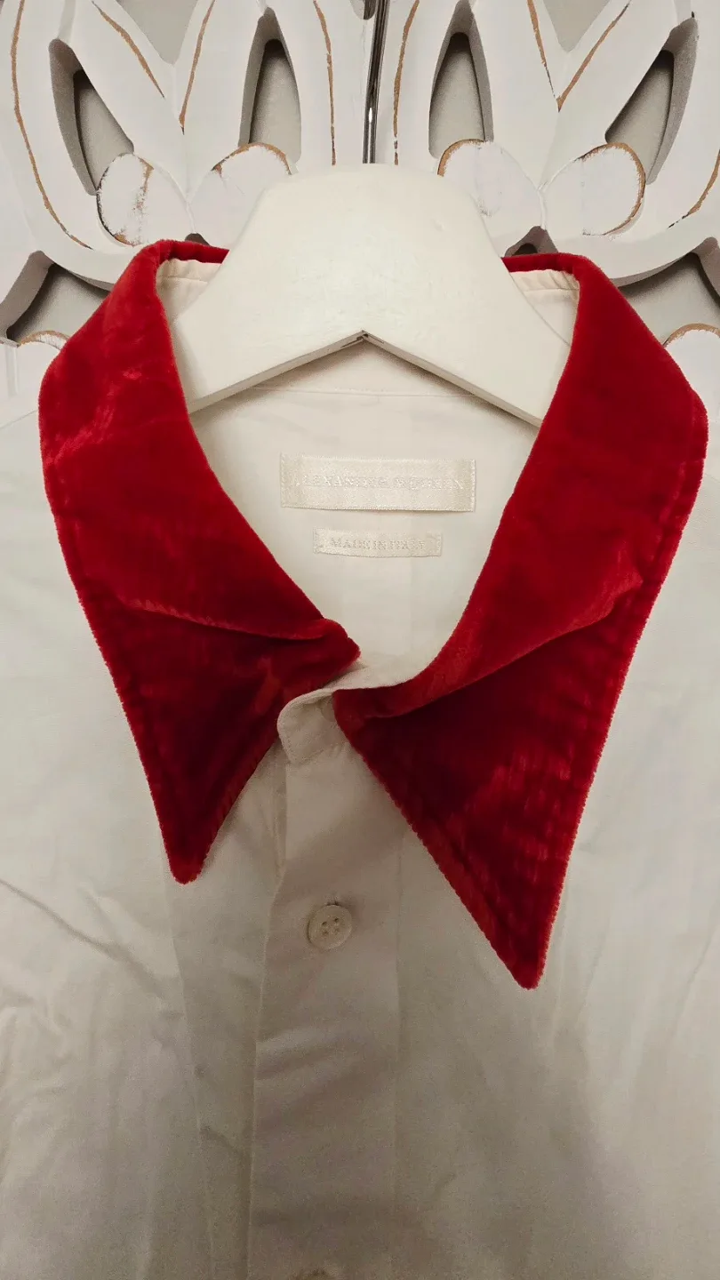 Alexander McQueen White & Red Accent Shirt - Size 50 image indicator(2)