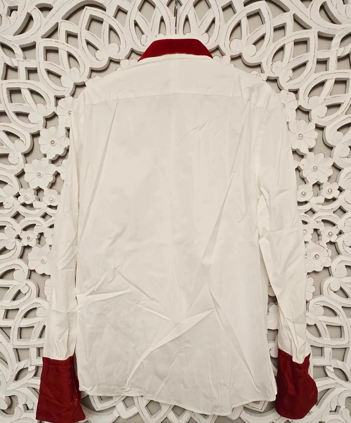 Alexander McQueen White & Red Accent Shirt - Size 50 image indicator(3)