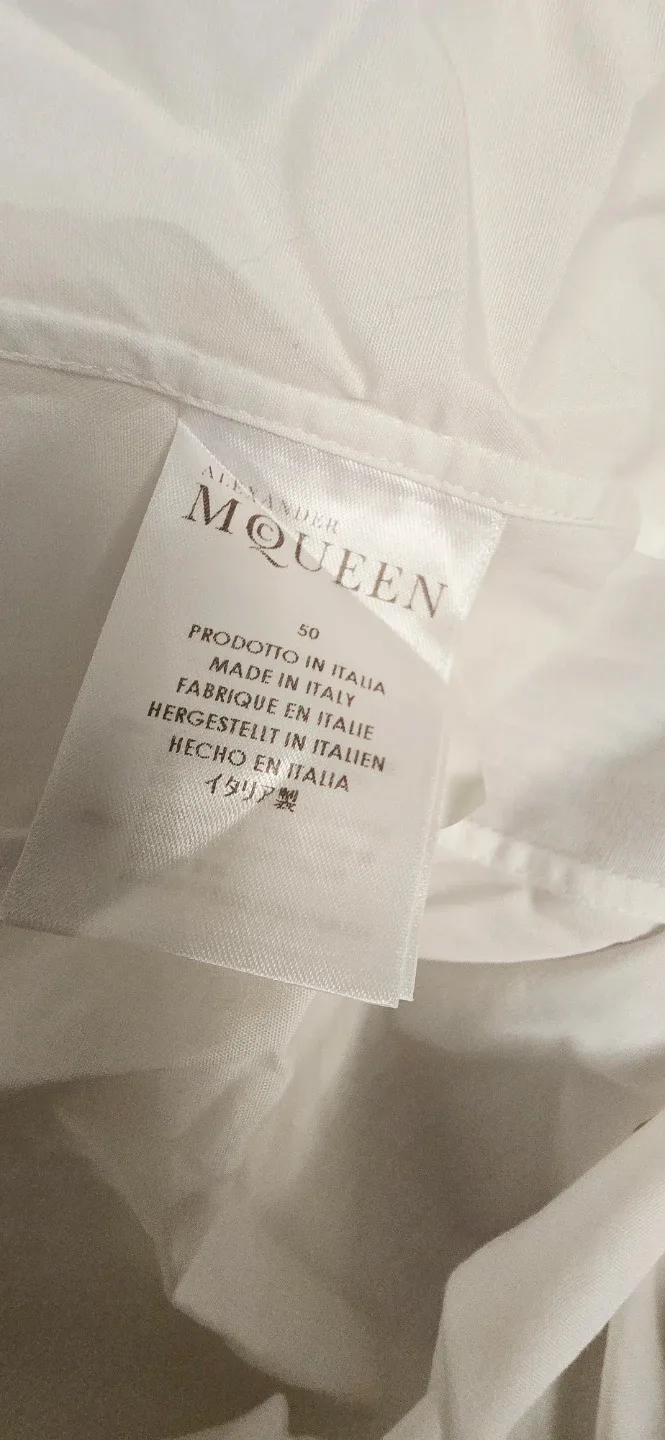Alexander McQueen White & Red Accent Shirt - Size 50 image indicator(4)
