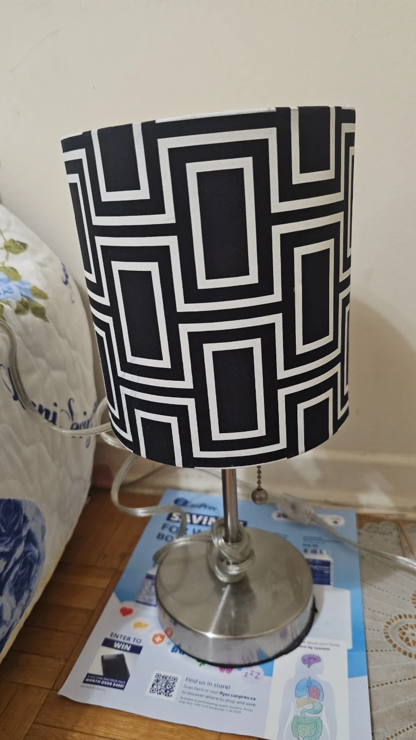 Table Lamp with Geometric Pattern Shade