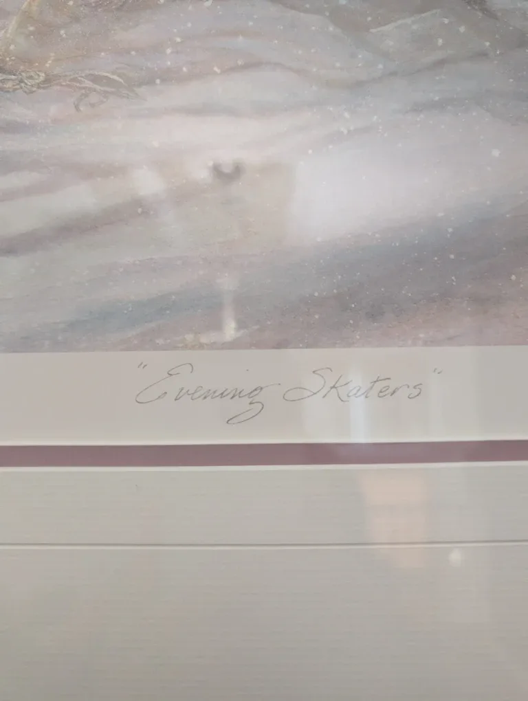 "Evening Skaters" by Romance, 1995 Framed Print