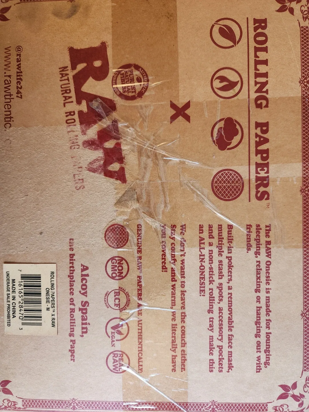 RAW Rolling Papers Onesie - Size L image indicator(3)