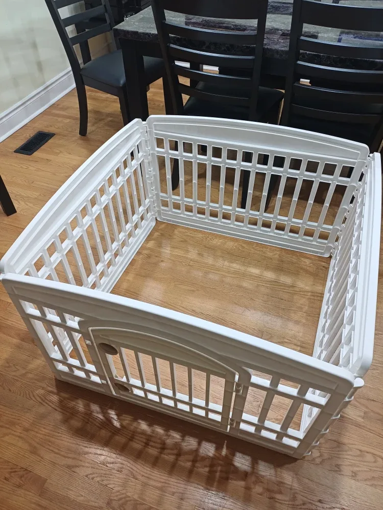 White Foldable Dog Playpen- Brand new image indicator(6)