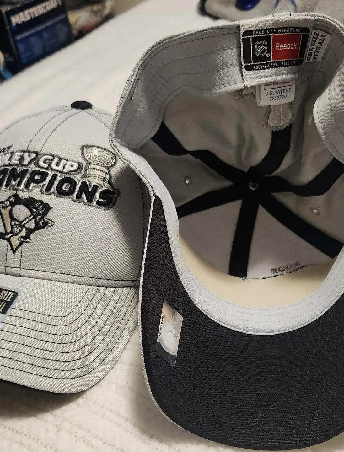 Reebok Pittsburgh Penguins Stanley Cup Champs Hat - One Size image indicator(5)