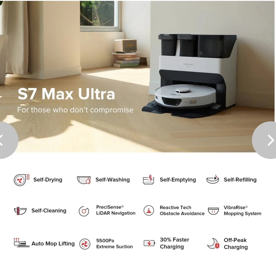 Roborock S7 Max Ultra Robot Vacuum with RockDock® Ultra - photo 4