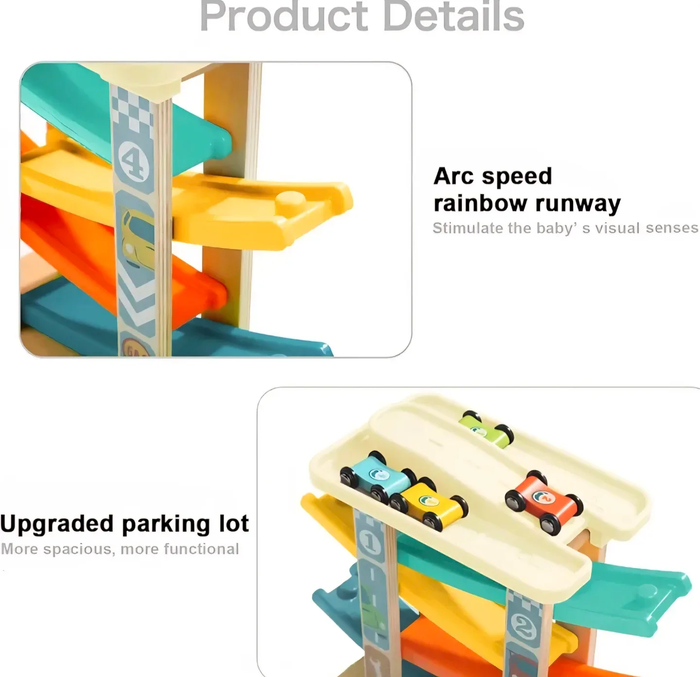 Top Bright Wooden Motor& Senses Car Race Track-Racer image indicator(3)