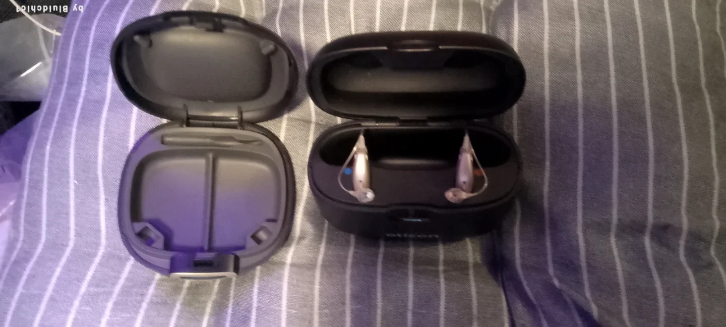 🥕Oticon Zircon Hearing Aids with Case and manual image indicator(3)