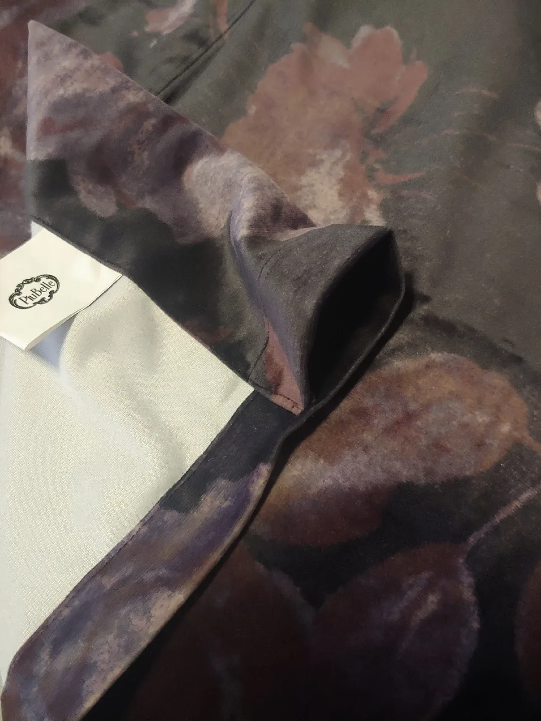 Velvet black and purple floral curtains 🥕 image indicator(5)