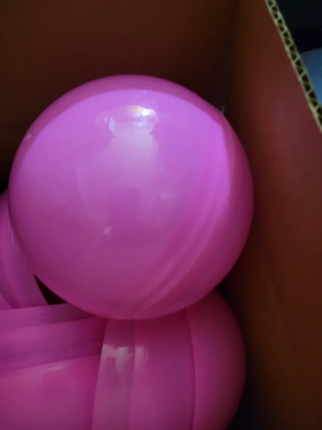 Pink Plastic Sphere Capsules 6.3 inch