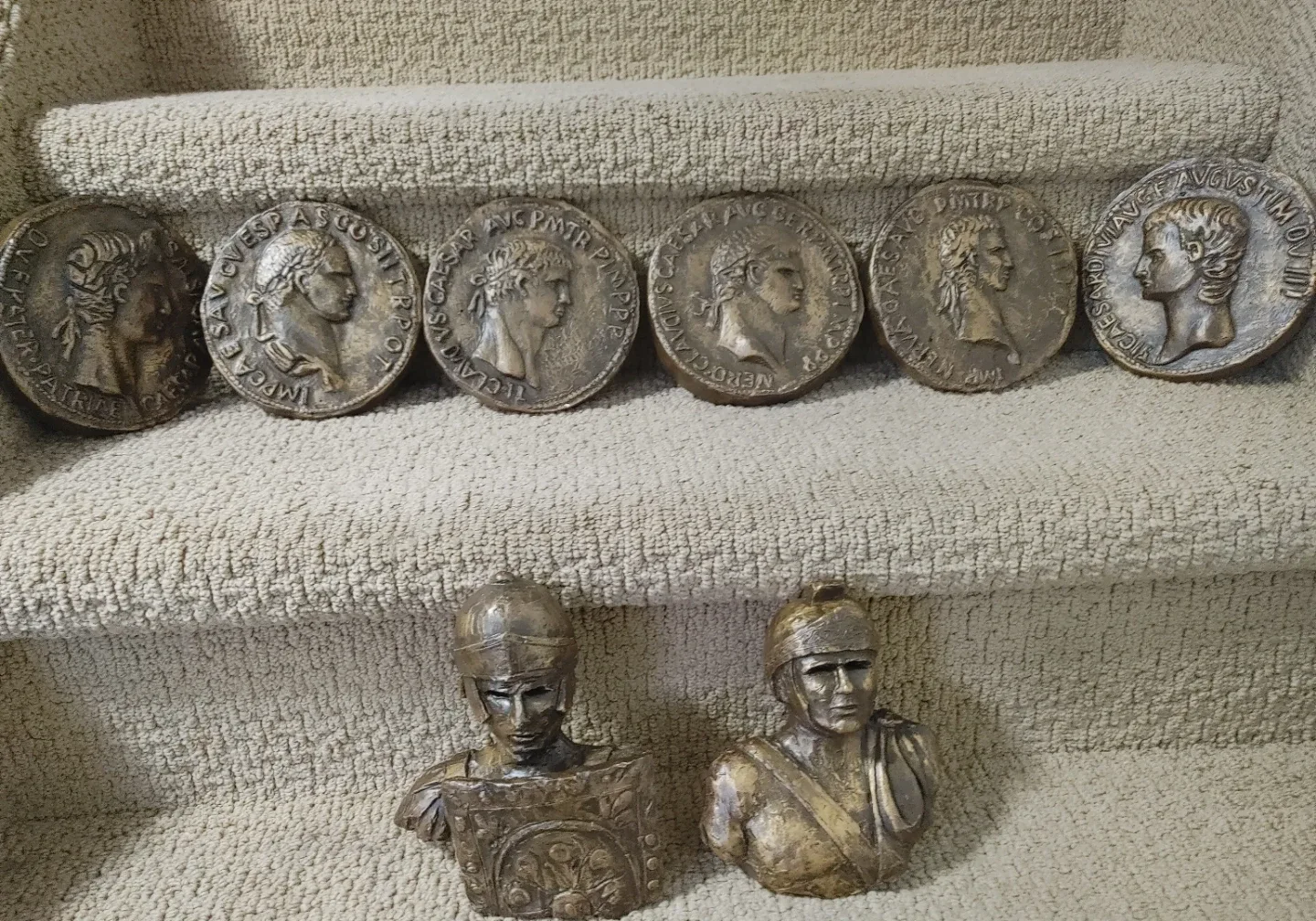 Roman Emperor Busts & Coins - Bronze Finish