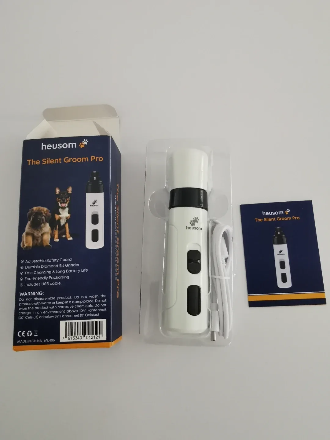 Heusom Silent Groom Pro Pet Nail Grinder - New image indicator(6)