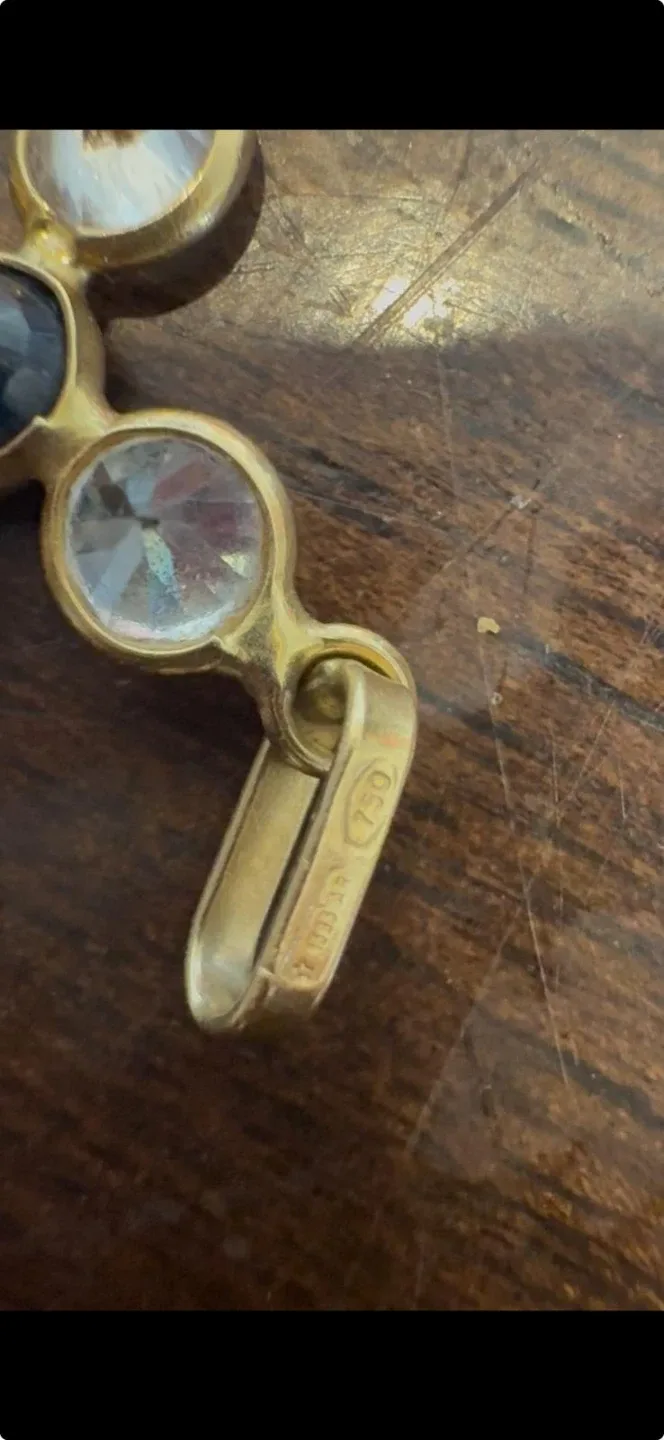 Gold Cross Pendant with Gemstones image indicator(2)