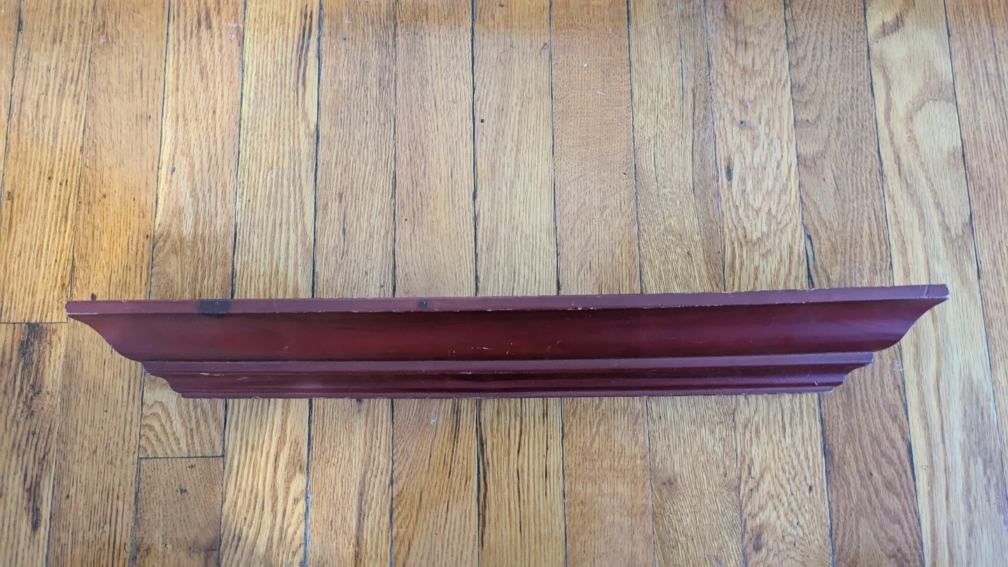 Burgundy Wood floating wall Shelf