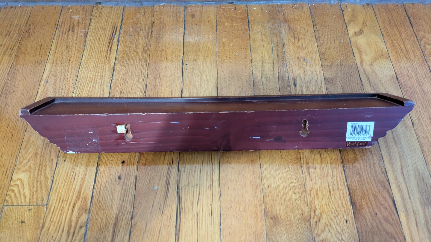 Burgundy Wood floating wall Shelf - photo 2