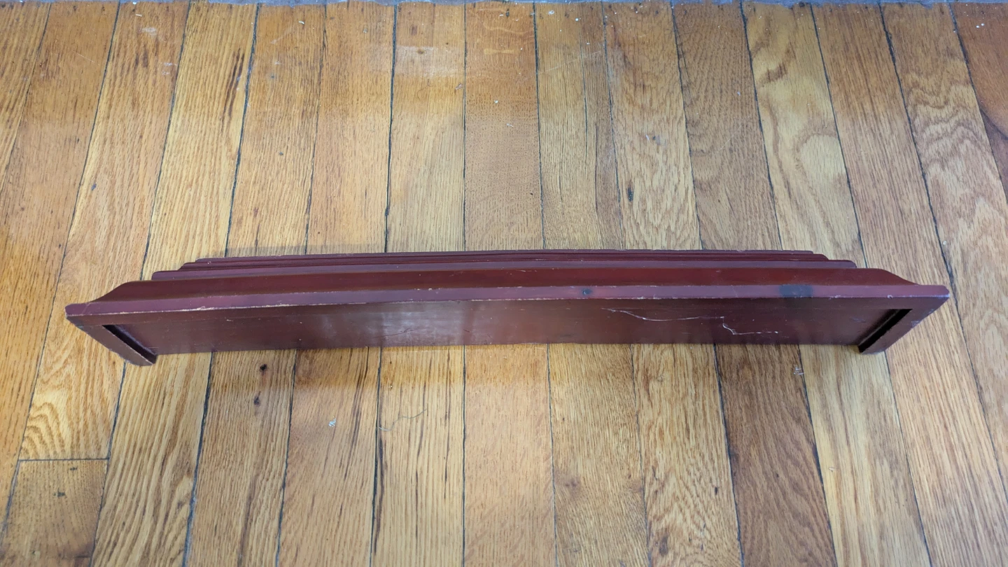 Burgundy Wood floating wall Shelf - photo 3