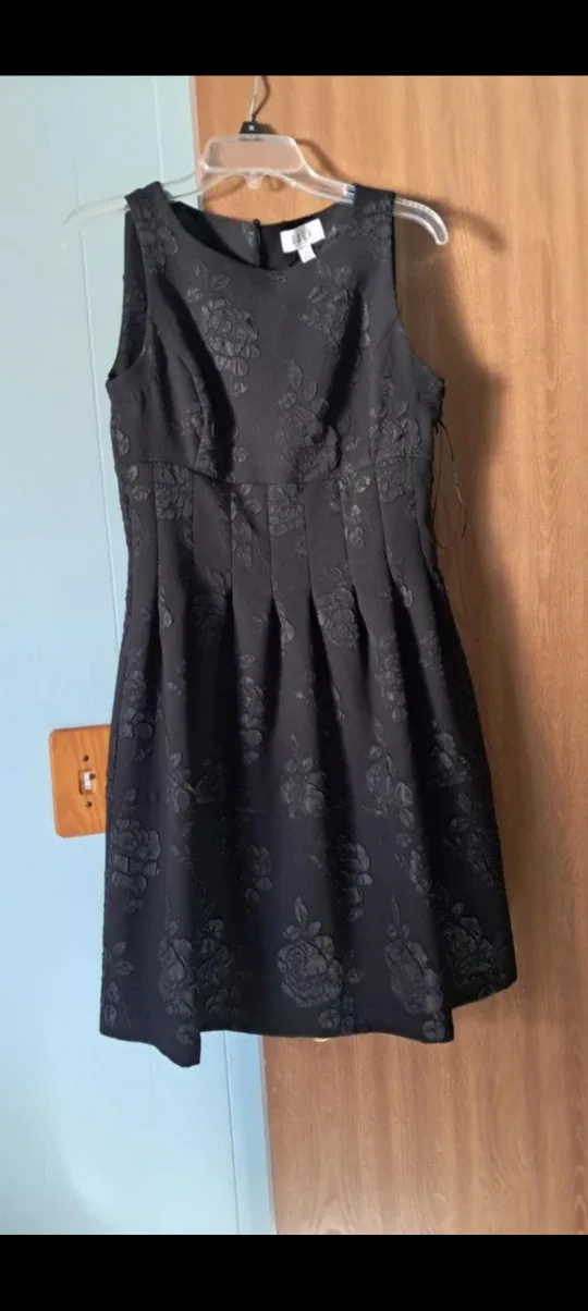 Apt. 9 Black Floral Dress size 4 image indicator(2)