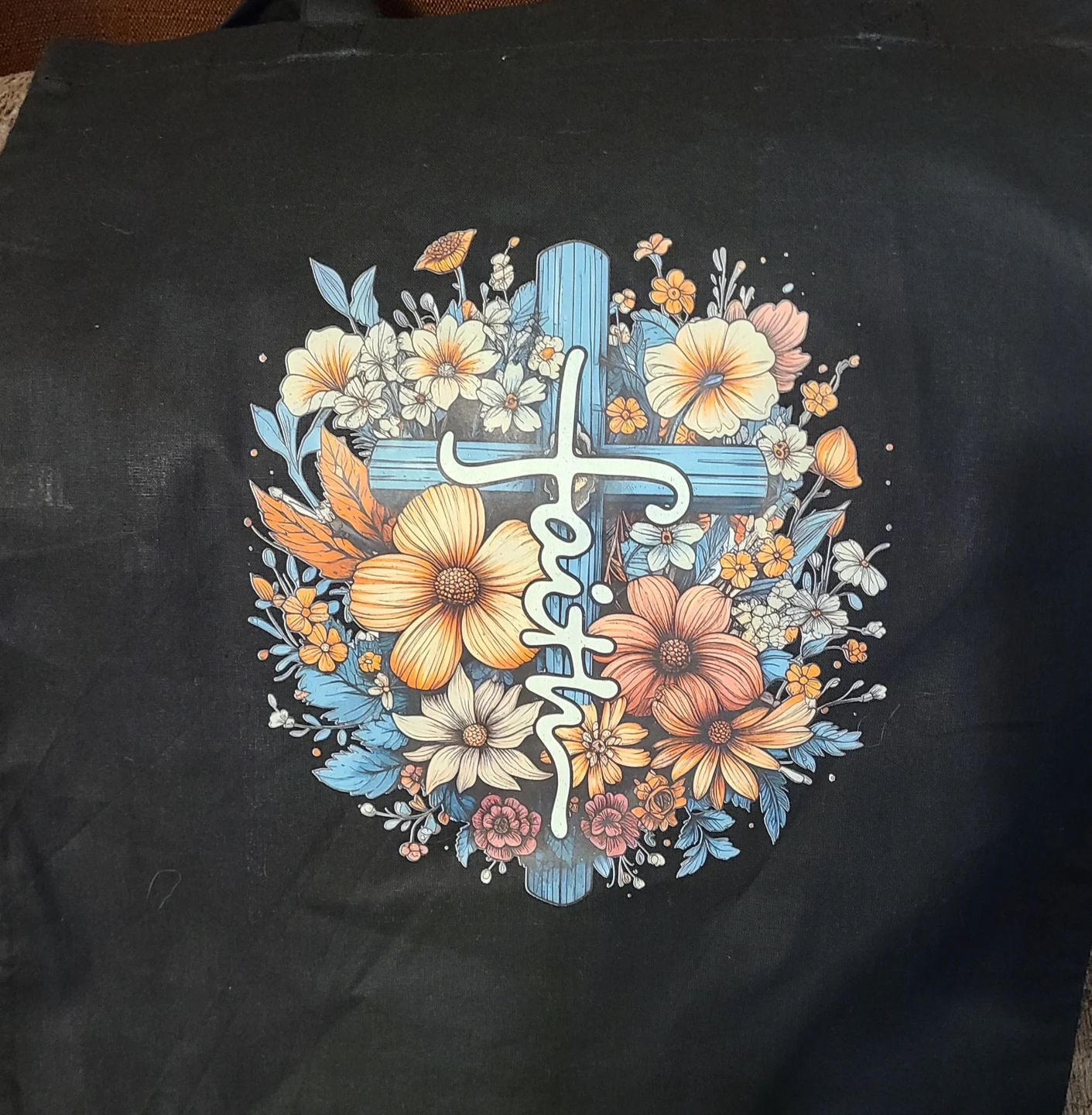 Handmade Black  Religious Tote Bags - photo 2