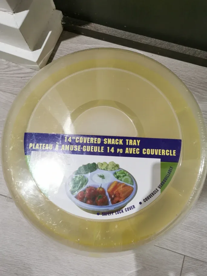 14" Covered Snack Tray - New!