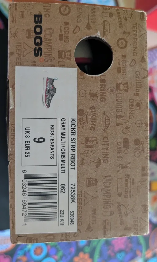 New Bogs Kickr Strap Robot Shoes - Size 9