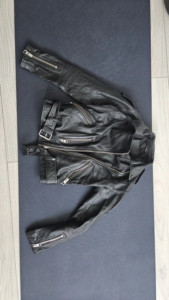 AllSaints Balfern Biker Leather Jacket - Size 0 - photo 2