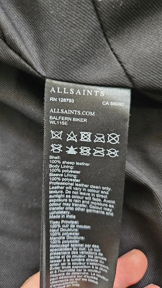 AllSaints Balfern Biker Leather Jacket - Size 0 image indicator(4)