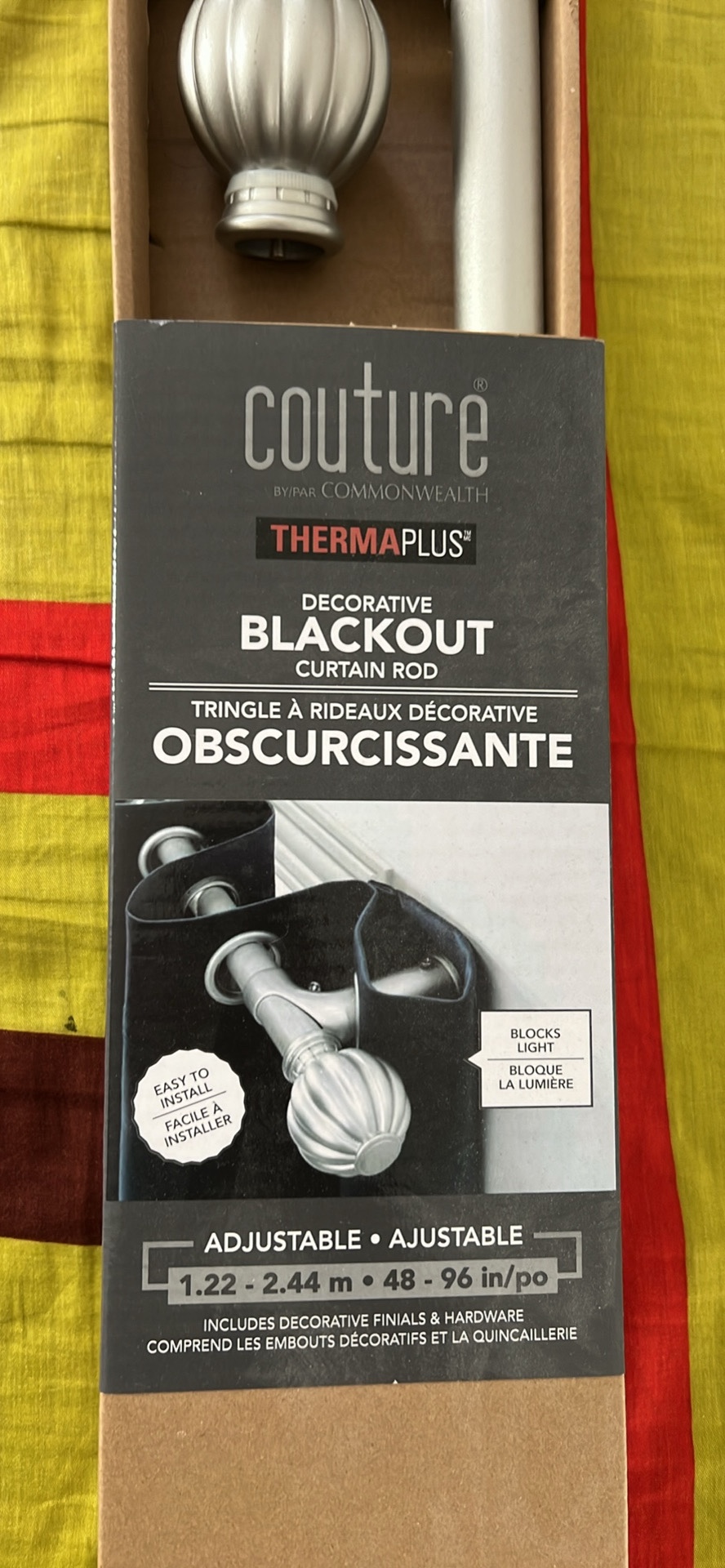 Couture ThermaPlus Blackout Curtain Rod (48-96 in) - photo 3