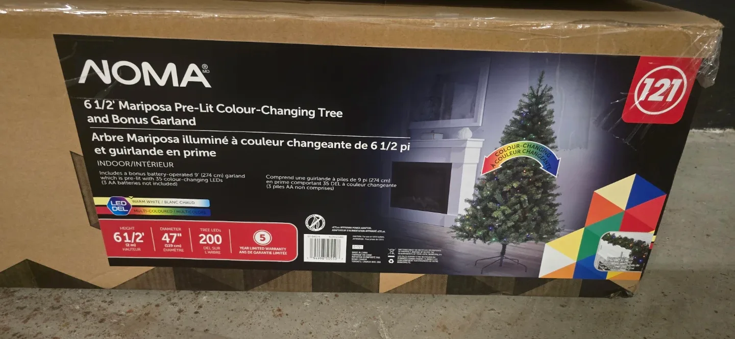 NOMA 6 1/2' Mariposa Pre-Lit Colour-Changing Tree image indicator(2)