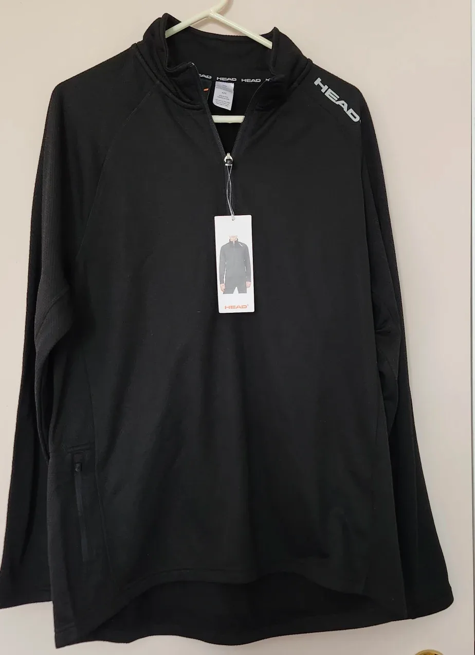 HEAD Black 1/4 Zip Pullover - Men's XL