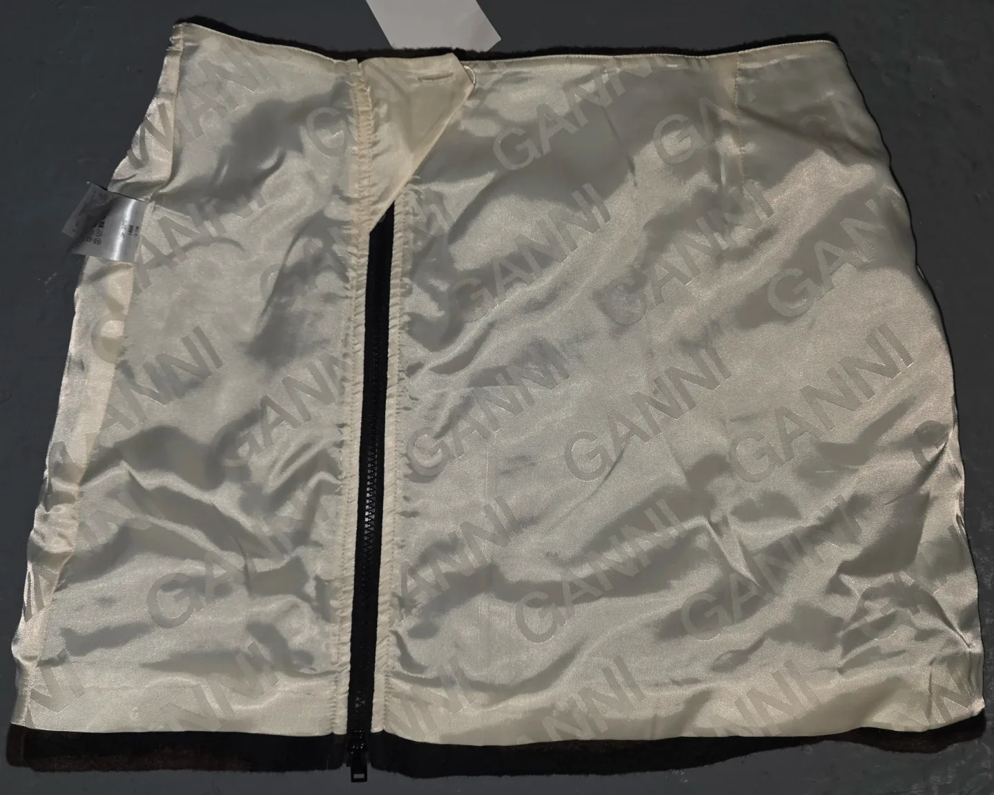 Ganni Brown Zebra Print Mini Skirt image indicator(4)